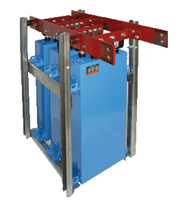 SYSTEM ELECTRIC offers everything for power factor correction and electrical network unloading – also in challenging cases. 700 kVAr oven capacitor bank from SYSTEM ELECTRIC